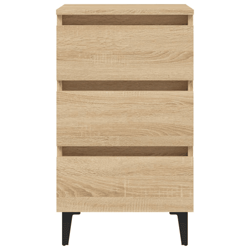 vidaXL Mesa de cabeceira c pernas de metal 40x35x69cm carvalho sonoma vidaXL Mesa de cabeceira c pernas de metal 40x35x69cm carvalho sonoma