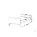 Beliani Cama Madera de pino BONNAC 95x210 Beliani Cama Madera de pino BONNAC 95x210 Azul Claro