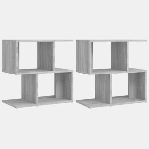 vidaXL Mesa cabeceira 2pcs 50x30x51,5cm deriv. madeira cinzento sonoma