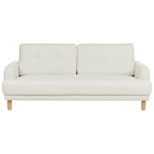 Sofá TUVE Tecido Branco creme 3 lugares Sofá TUVE Tecido Branco creme 3 lugares