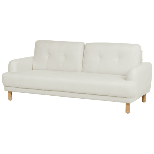 Sofá TUVE Tecido Branco creme 3 lugares Sofá TUVE Tecido Branco creme 3 lugares