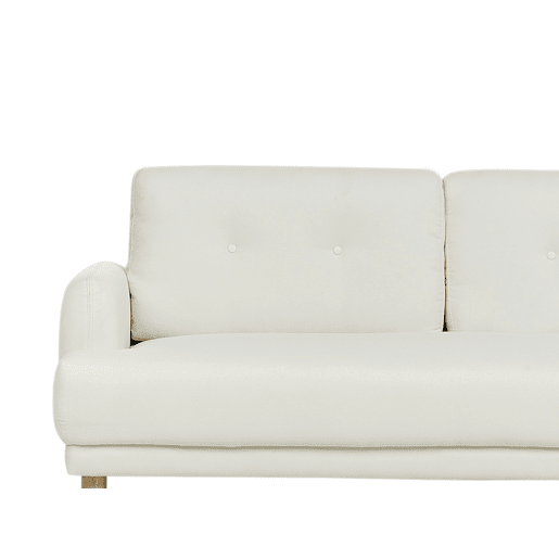 Sofá TUVE Tecido Branco creme 3 lugares Sofá TUVE Tecido Branco creme 3 lugares