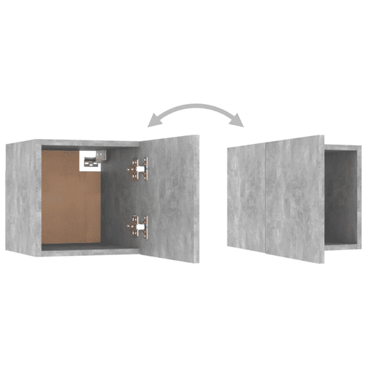 vidaXL Mesa de cabeceira derivados de madeira cinzento cimento vidaXL Mesa de cabeceira derivados de madeira cinzento cimento
