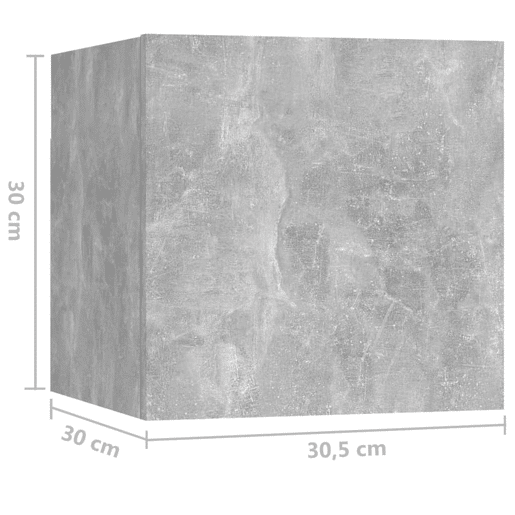 vidaXL Mesa de cabeceira derivados de madeira cinzento cimento vidaXL Mesa de cabeceira derivados de madeira cinzento cimento