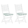 Conjunto de 2 almofadas de cadeira para jardim TERNI 37 x 34 cm Verde menta