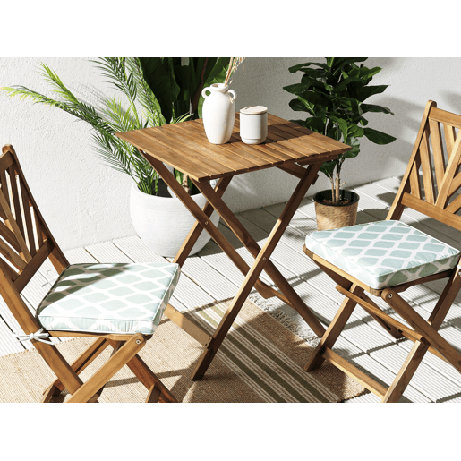 Conjunto de 2 almofadas de cadeira para jardim TERNI 37 x 34 cm Verde menta