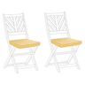 Conjunto de 2 almofadas de cadeira para jardim TERNI 37 x 34 cm Amarelo