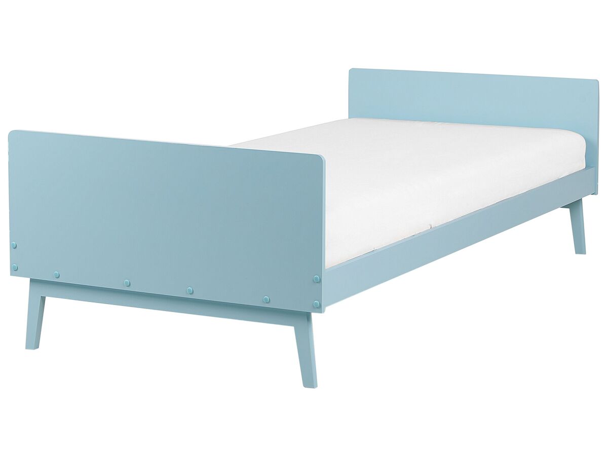 Beliani Cama Madera de pino BONNAC 95x210 Azul Claro