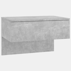 vidaXL Mesa de cabeceira montagem na parede cinzento cimento