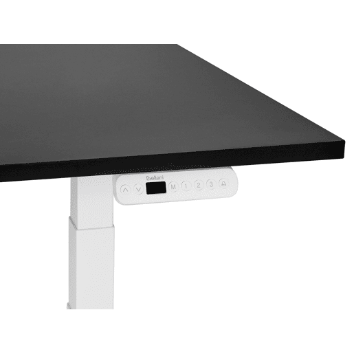 Secretária de pé ajustável eletricamente DESTINES PretoBranco 180 cm 80 cm