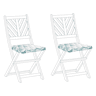 Conjunto de 2 almofadas de cadeira para jardim TERNI 37 x 34 cm Azul claro