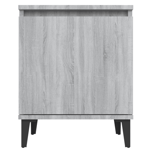 vidaXL Mesa de cabeceira c pernas em metal 40x30x50 cm sonoma cinza