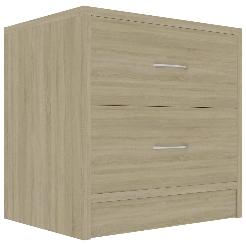 Vidaxl mesita de noche madera contrachapada color roble 40x30x40 cm