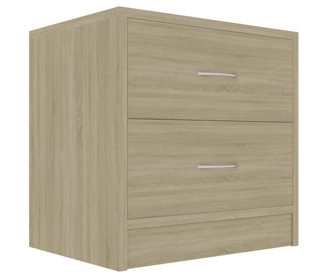 Vidaxl mesita de noche madera contrachapada color roble 40x30x40 cm