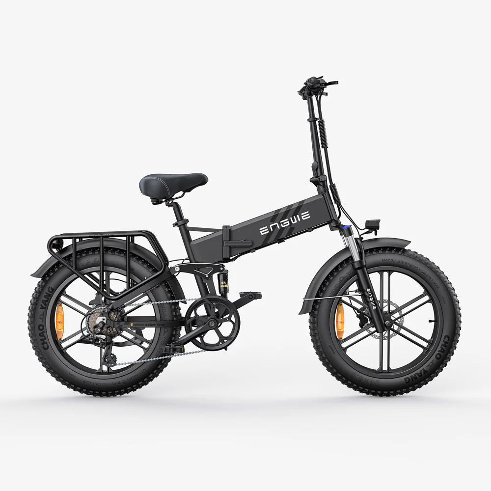 Bicicleta eléctrica engwe engine pro 2.0: motor 750w, batería 52v16ah, autonomía 110km. freno de aceite hidráulico. color negro