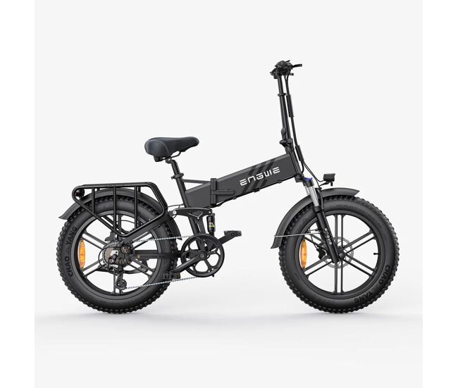 Bicicleta eléctrica engwe engine pro 2.0: motor 750w, batería 52v16ah, autonomía 110km. freno de aceite hidráulico. color negro