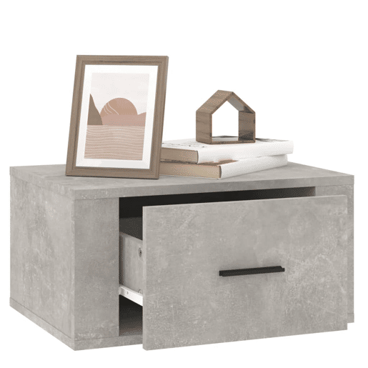 vidaXL Mesas de cabeceira de parede 2 pcs 50x36x25 cm cinzento cimento vidaXL Mesas de cabeceira de parede 2 pcs 50x36x25 cm cinzento cimento