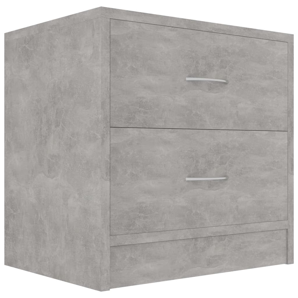Vidaxl mesita de noche madera contrachapada gris hormigón 40x30x40 cm