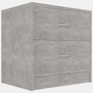 vidaXL Mesa de cabeceira 40x30x40cm derivados de madeira cinza cimento