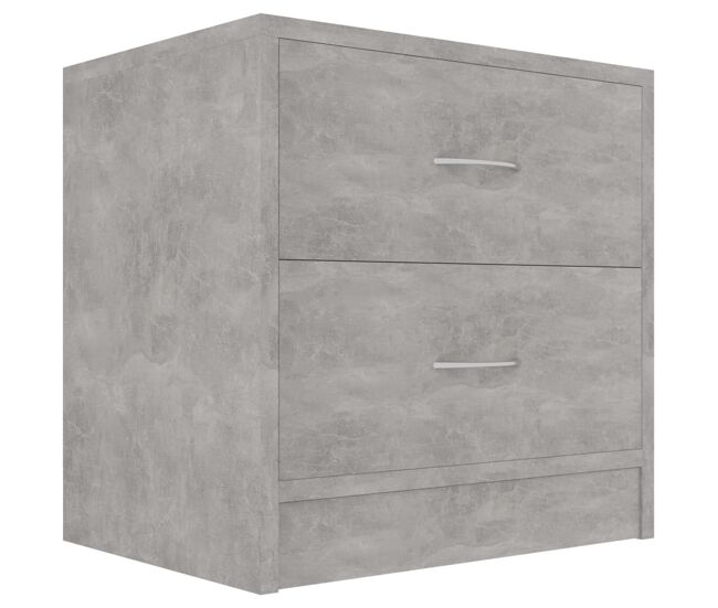 Vidaxl mesita de noche madera contrachapada gris hormigón 40x30x40 cm