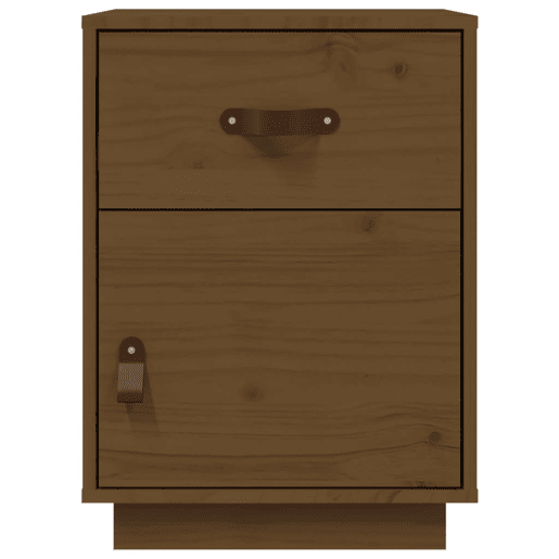 vidaXL Mesas de cabeceira 2 pcs 40x34x55 cm pinho maciço castanho mel