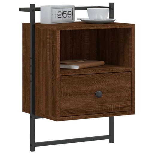 vidaXL Mesas cabeceira 2 pcs 40x30x61 deriv. madeira carvalho castanho vidaXL Mesas cabeceira 2 pcs 40x30x61 deriv. madeira carvalho castanho