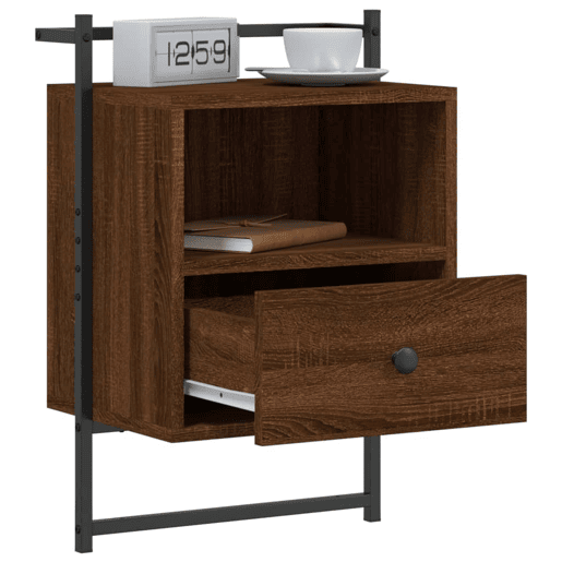 vidaXL Mesas cabeceira 2 pcs 40x30x61 deriv. madeira carvalho castanho vidaXL Mesas cabeceira 2 pcs 40x30x61 deriv. madeira carvalho castanho