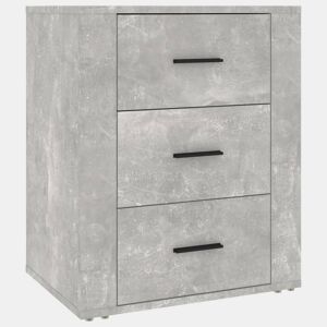 vidaXL Mesa de cabeceira 50x36x60 cm derivados madeira cinza cimento