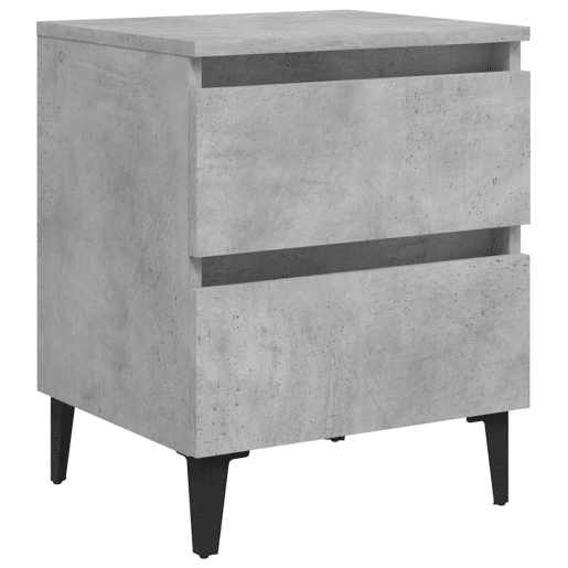 vidaXL Mesa de cabeceira 40x35x50cm derivados de madeira cinza cimento vidaXL Mesa de cabeceira 40x35x50cm derivados de madeira cinza cimento