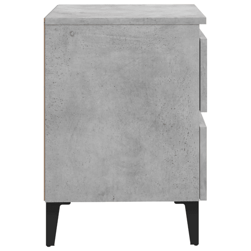 vidaXL Mesa de cabeceira 40x35x50cm derivados de madeira cinza cimento vidaXL Mesa de cabeceira 40x35x50cm derivados de madeira cinza cimento