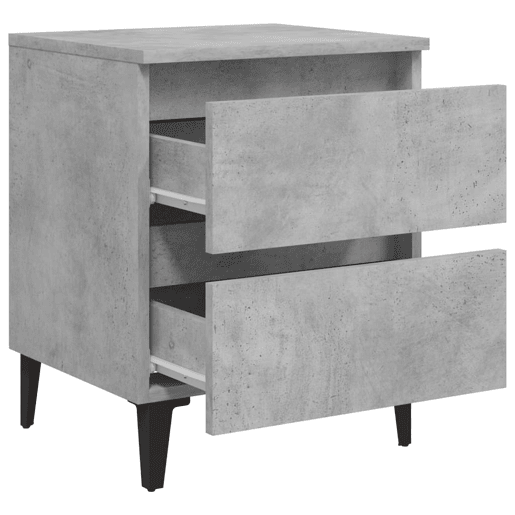 vidaXL Mesa de cabeceira 40x35x50cm derivados de madeira cinza cimento vidaXL Mesa de cabeceira 40x35x50cm derivados de madeira cinza cimento