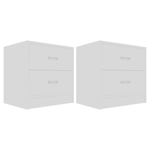 vidaXL Mesas de cabeceira 2 pcs 40x30x40cm derivados de madeira branco