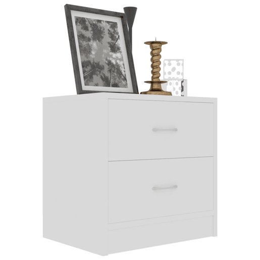 vidaXL Mesas de cabeceira 2 pcs 40x30x40cm derivados de madeira branco