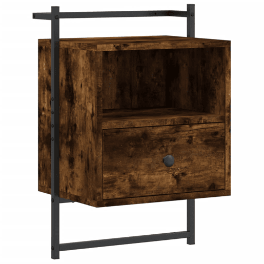 vidaXL Mesas cabeceira 2 pcs 40x30x61cm deriv. madeira carvalho fumado vidaXL Mesas cabeceira 2 pcs 40x30x61cm deriv. madeira carvalho fumado