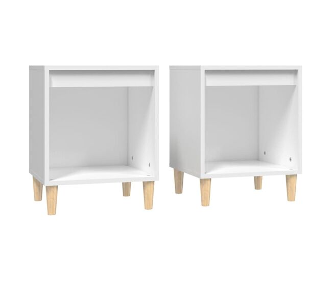 Vidaxl mesitas de noche 2 unidades color blanco 40x35x50 cm