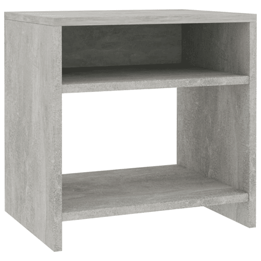 vidaXL Mesa de cabeceira 40x30x40cm derivados de madeira cinza cimento