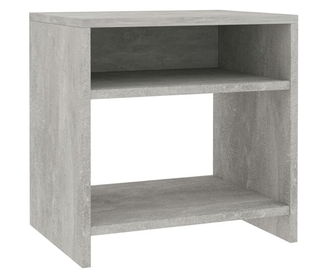 Vidaxl mesita de noche madera contrachapada gris hormigón 40x30x40 cm