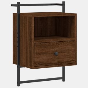 vidaXL Mesa cabeceira parede 40x30x61 deriv. madeira carvalho castanho