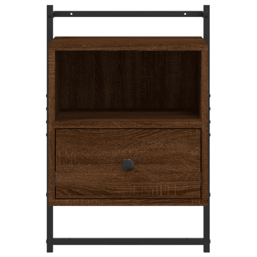 vidaXL Mesa cabeceira parede 40x30x61 deriv. madeira carvalho castanho