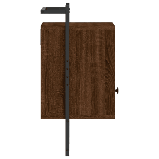 vidaXL Mesa cabeceira parede 40x30x61 deriv. madeira carvalho castanho