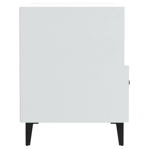 vidaXL Mesas de cabeceira 2 pcs madeira processada branco brilhante vidaXL Mesas de cabeceira 2 pcs madeira processada branco brilhante