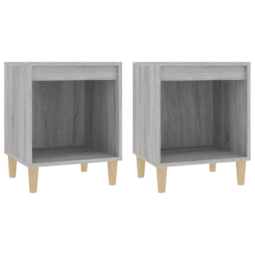 vidaXL Mesas de cabeceira 2 pcs 40x35x50 cm cinzento sonoma