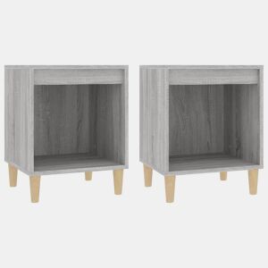 vidaXL Mesas de cabeceira 2 pcs 40x35x50 cm cinzento sonoma