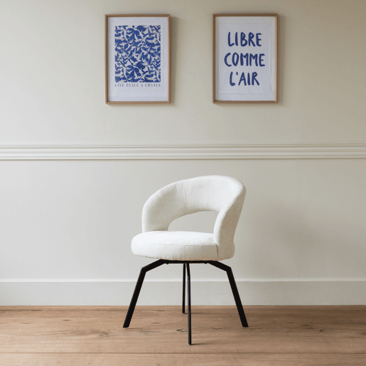 Silla de chenilla beige EHBA Silla de chenilla beige EHBA