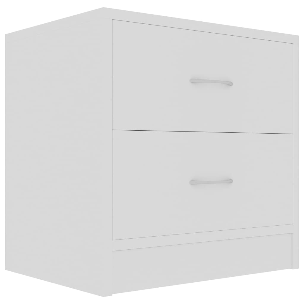 Vidaxl mesita de noche madera contrachapada blanco 40x30x40 cm