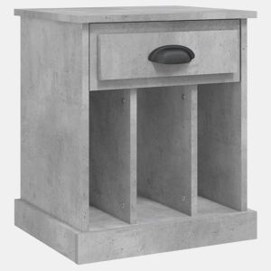 vidaXL Mesa de cabeceira 43x36x50 cm cinzento cimento