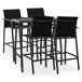 Conjunto de bar para jardín 5 piezas Conjunto de bar para jardín 5 piezas Negro
