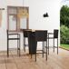 Conjunto de bar para jardín 5 piezas Conjunto de bar para jardín 5 piezas Negro