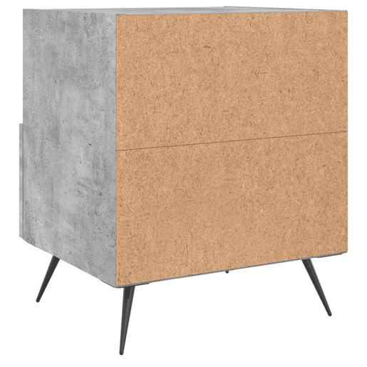 vidaXL Mesas de cabeceira 2pcs derivados de madeira cinza cimento