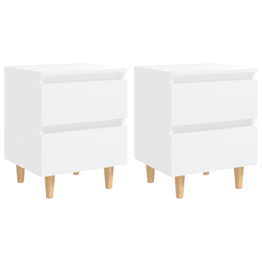 vidaXL Mesas de cabeceira 2 pcs c pernas de pinho 40x35x50 cm branco vidaXL Mesas de cabeceira 2 pcs c pernas de pinho 40x35x50 cm branco